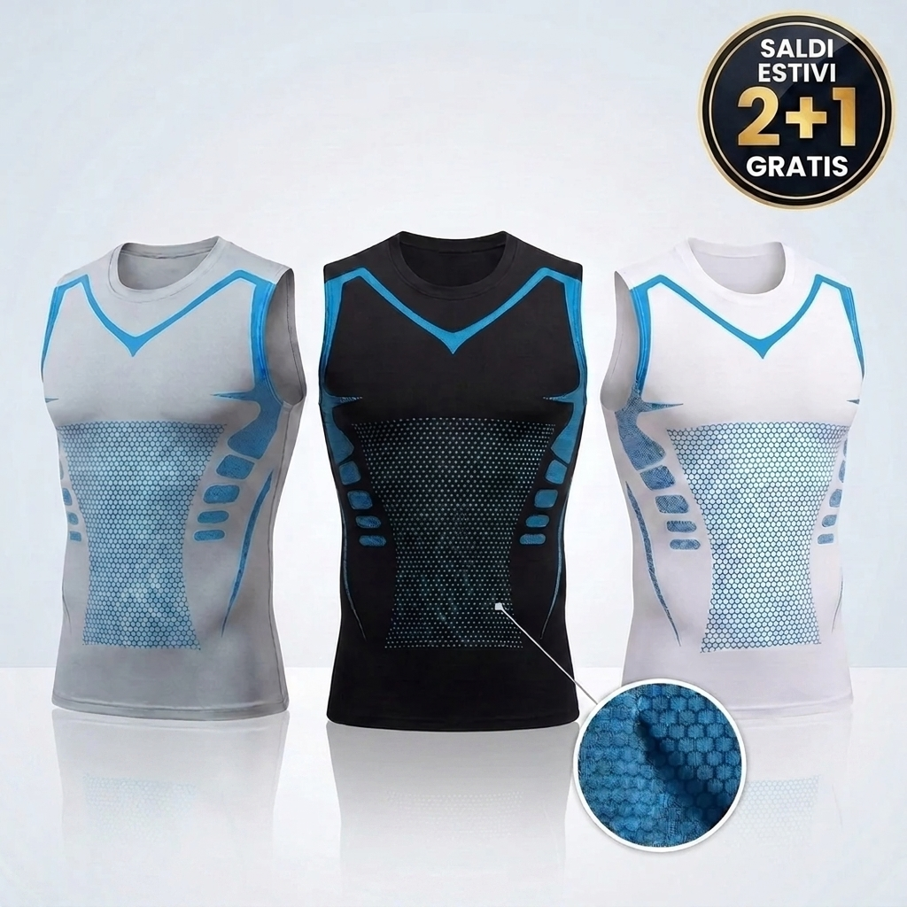 Sleeka compression vest for men black